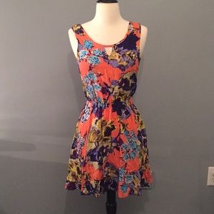 Kirra Floral Dress With Cage Back Detail